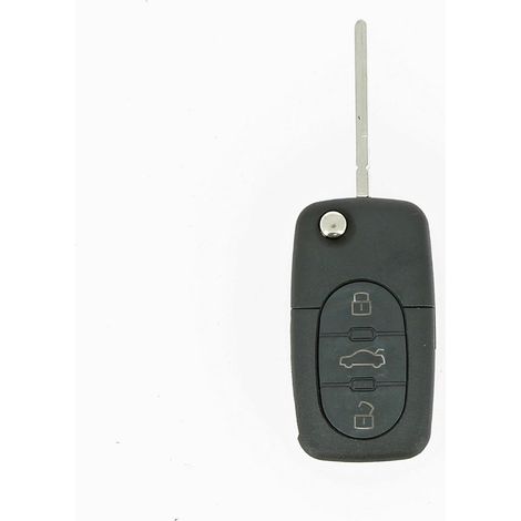 Coque Cle compatible avec AUDI 3 BOUTONS LAME FRAISEE RETRACTABLE 8MM (1/2)