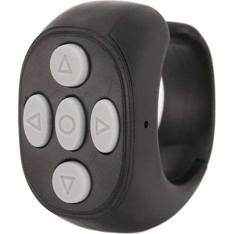 Bluetooth Control Page Turner, Fingertip Page Turner voor , Multifunctionele Bluetooth-afstandsbediening voor Het Maken van Foto's, Het Bekijken van Video's en Het (Zwart)