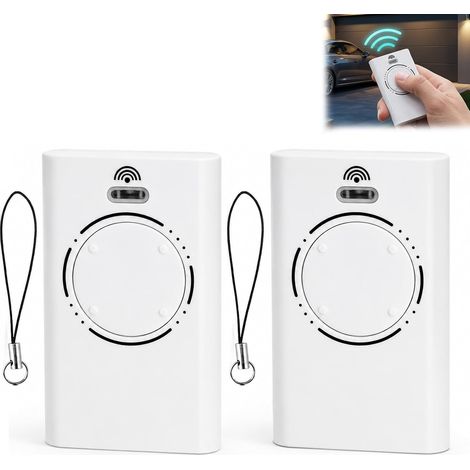 Control remoto universal de 2 piezas, 868 MHz, 4 canales, para portón  Código variable, transmisor inalámbrico, compatible con XT2/XT4 868 SLH LR, reemplazo para puerta de garaje, diseño compacto blan (1/5)