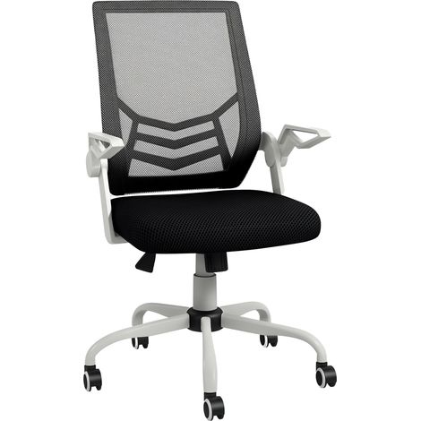 Mesh Office Chair, Lumbar Back, 62.5 x 55 x 104 cm, Black and White (1/5)