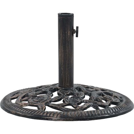 Base de sombrilla de hierro fundido color bronce 12 kg 48 cm vidaXL