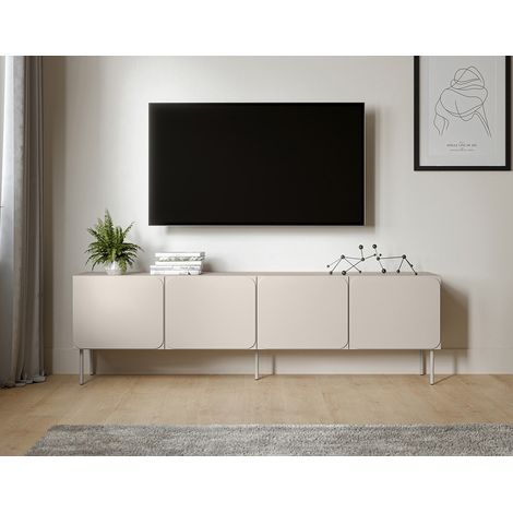 Elvis - meuble tv 200 cm - 4 portes - beige