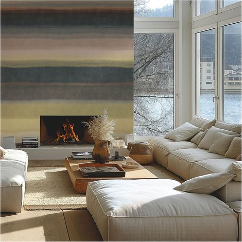 Photo wallpaper wall Profhome 790153 hot embossed non-woven wallpaper slightly textured with abstract pattern matt green grey beige brown pastel turquoise 1,59 m x 2,8 m (1/5)