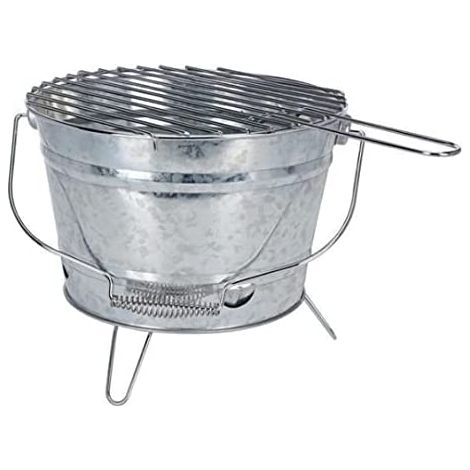 Bigbuy-bbq Barbacoa Cubo Grill in Zinco Portatile 27 cm (1/2)