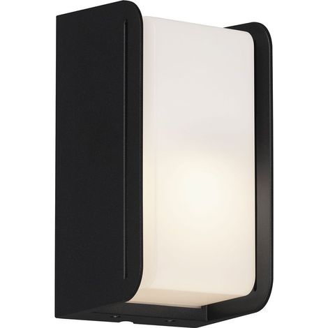 Lampe d'extérieur avec fentes lumineuses latérales BRILONER LEUCHTEN BOKS, 12 W, IP44, noir, métal-plastique, excl. 1x E27, 21,5 x 12 x 10 cm (1/5)
