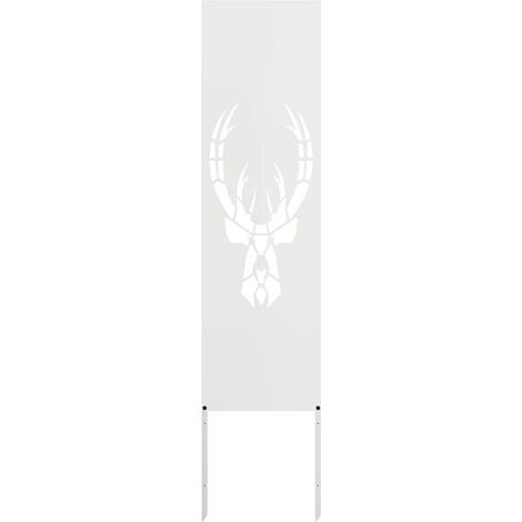 Paravent de jardin blanc, 32 x 140 cm (1/5)