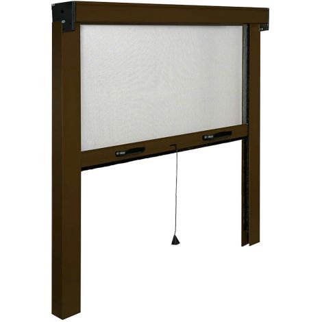 ZANZARIERA A RULLO VERTICALE PER FINESTRA cm 140 x 170 - marrone ral 8017
