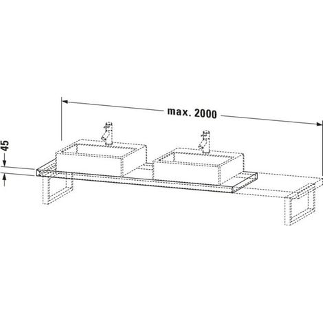 Duravit LC101C05555 LC Kons Cp 8002000x480x45 Ei (1/2)