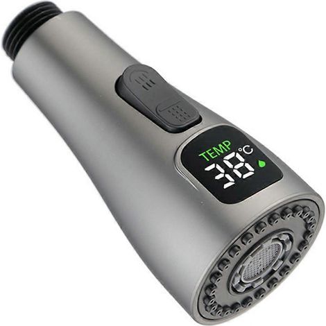 1 buse de robinet LED, aérateur de robinet de cuisine, douchette de douche à économie d'eau, tête d'arrosage extensible RRR