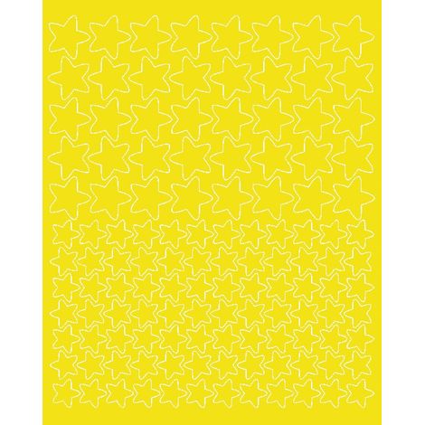 Autocollants étoiles pour casque de vélo, 124 pièces, jaune brillant