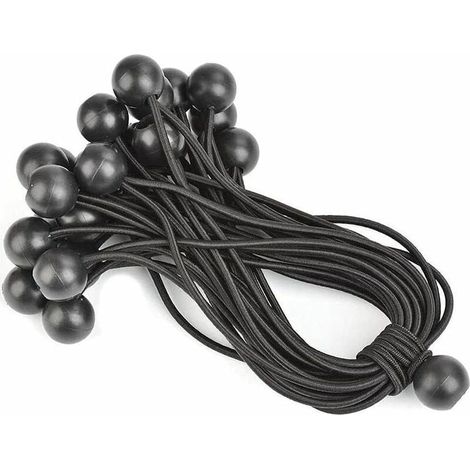 Tendeur De Bâche - Corde Élastique Nylon Avec Boules En Plastique - Pour Bâche De Camping Tente Gazebo Auvent - 30 Pièces