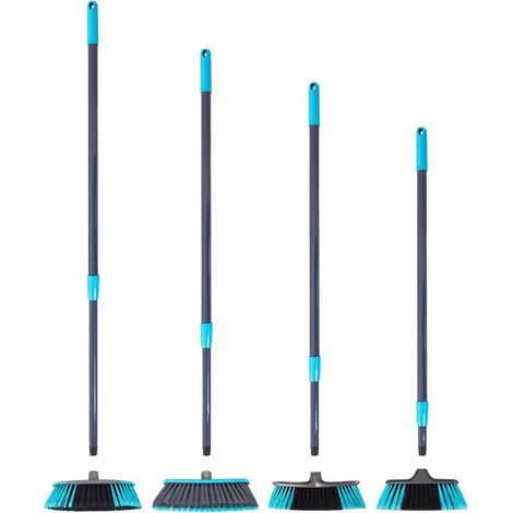 Escobas para el Hogar - Antichoque, Mariposa, Dual Acción, Pequeños Espacios y Accesorios con Recogedor y Mango Extensible Escoba Dual acción + Mango -