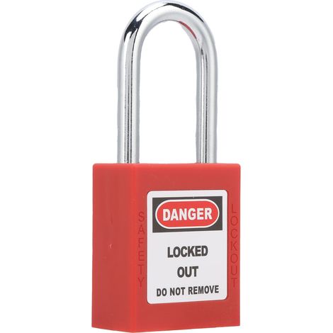 Cadenas de sécurité 38MM anti-corrosion avec système anti-glissement et 2 clés, pour poutres en acier (1/5)