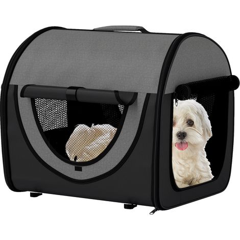PawHut Folding Fabric Soft Pet Crate Dog Cat Travel Carrier Cage (1/5)