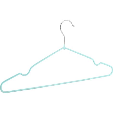 Rutschfester Kleiderbügel aus Edelstahl und grünem Kunststoff, platzsparender Kleiderbügel für Erwachsene zu Hause, Kleiderbügel für Hemden und Jacken (1/4)