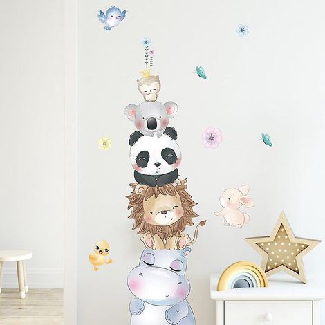 dessin Anim Animaux Surohan Chambre D'enfant Chambre  Coucher Xuanguan Dcoration De La Maison Stickers Muraux (1/5)