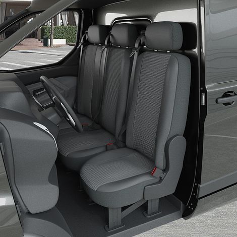 Housse de siège Auto / Utilitaire - Sur Mesure pour RENAULT Master / OPEL Movano (Dès 05/2010) 3 sièges (1/5)
