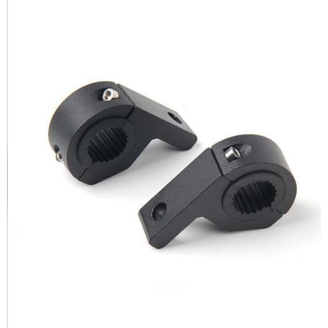 Support de montage en deux parties, support de fixation pour tube de poteau de 22 à 32 mm, support de montage pour luminaire, convient aux clôtures pour bétail, aux véhicules tout terrain, aux voiture (1/4)