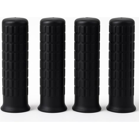 Lot de 4 poignées de brouette antidérapantes - Diamètre intérieur : 30 mm - Longueur : 12 cm - Pour diable - 30 cm - Forme à carreaux (1/5)