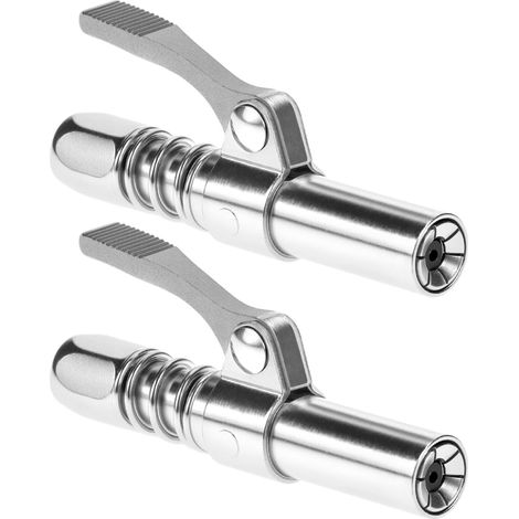 ® 2 Pièces coupleur de Pistolet, avec Verrouillage à 6 mâchoires pour Agriculture, Automobile et Industrie – Compatible avec Les graisseurs 1/8" NPT (1/5)