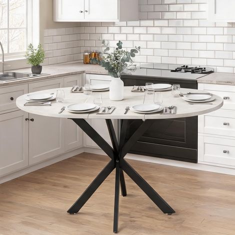 Table de salle à manger réglable de 4 à 135 cm 135 x 100 x 75 cm (1/5)