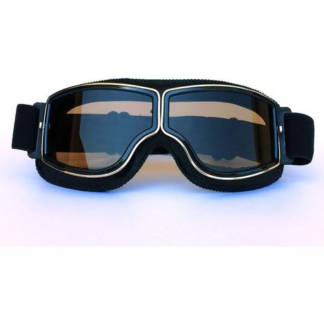 Lunettes de Moto Biker Cyclisme Ski Cruisern Aviator Cruiser Jet Lunettes de Protection Masques de Moto Vespa Vintage Biker Oldtimer Scooter Harley Chopper A (1/5)