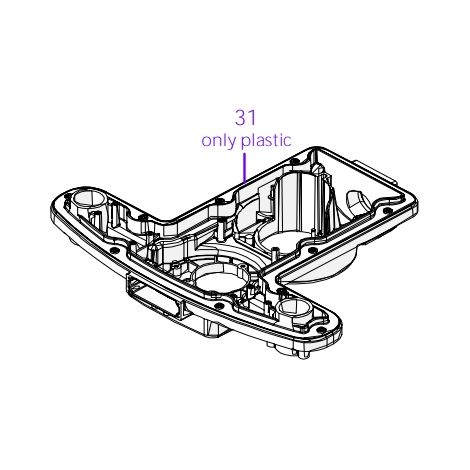 Copertura inferiore frontale ORIGINALE AMBROGIO robot 4.0 Basic