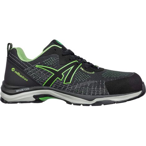 Scarpe antinfortunistiche Albatros Splendid Green GH Low S1P SRC HRO ESD - 42 - Nero/Verde (1/5)