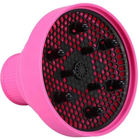 Diffuseur de sèche-cheveux en silicone pliable, outil de coiffure professionnel, housse universelle, rose