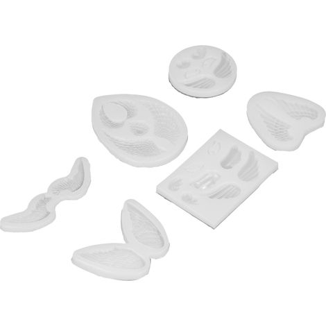 Moule en Silicone 6 Pièces pour Gâteaux en Forme d'Ailes d'Ange, Réutilisable (1/5)