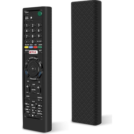Housse Coque en Silicone pour Télécommande TV RMT-TX100D RMT-TX200E RMT-TX300E Antidérapant Étui de Protection pour Télécommande (Noir) (1/5)