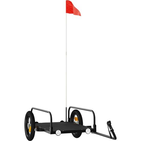Remorque de vélo noir 122x53x31 cm fer (1/5)