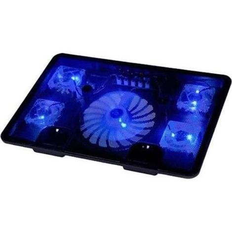 Refroidisseur pour ordinateur portable 14 15.6 17 pouces notebook PC cooler 5 Ventilateurs 2 USB Silensieux Antidérapant