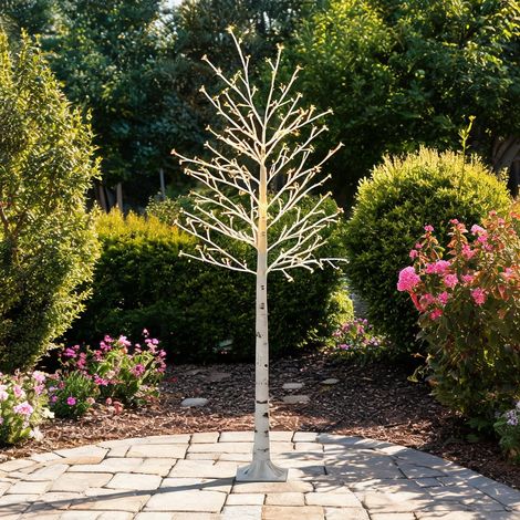 Lampadaire coloris blanc en plastique 21,5 x 21,5 x 180 cm (1/5)