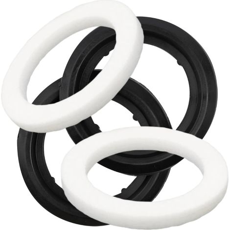Schläfer 189413 Guarnizione Piletta Scarico Lavandino Bagno, Guarnizioni 1 1/4 per Piletta Norton, Guarnizioni per Piletta Saltarello, Assortimento Guarnizioni in Spugna e PVC, Confezione da 4 Pezzi