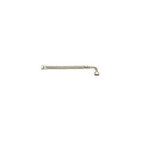 Pbtub – Tube PE flexible pression plomberie 30cm – Diamètre 13mm – 15x21 double femelle – Tresse inox pour installations durables (1/2)