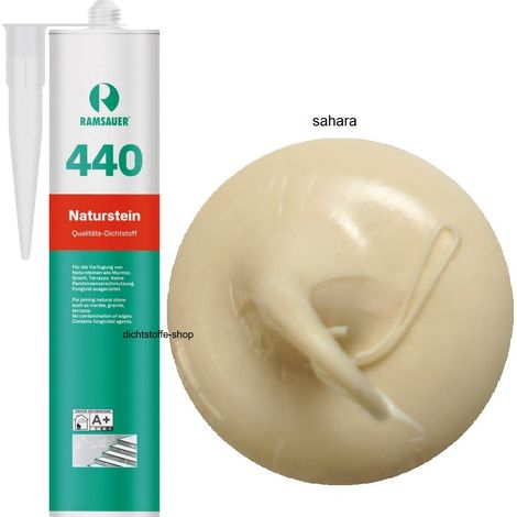 Ramsauer 440 Naturstein Silikon Fugen Dichtstoff 310ml Kartusche sahara (1/5)