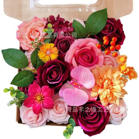 Fleur artificielle-Soie artificielle-Décoration DIY-Modèle H120-Boîte cadeau (1/5)