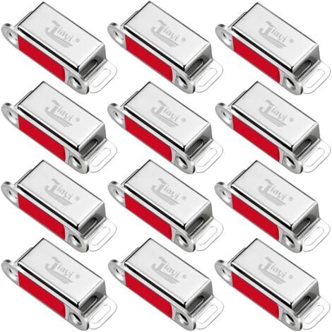 Aimants pour armoire Jiayi, lot de 12, en acier inoxydable, pour portes d'armoires, 46 mm.