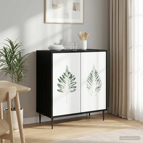 vidaXL Sideboard HANAU Black Oak 69 x 33 x 76 cm Engineered Wood (1/5)