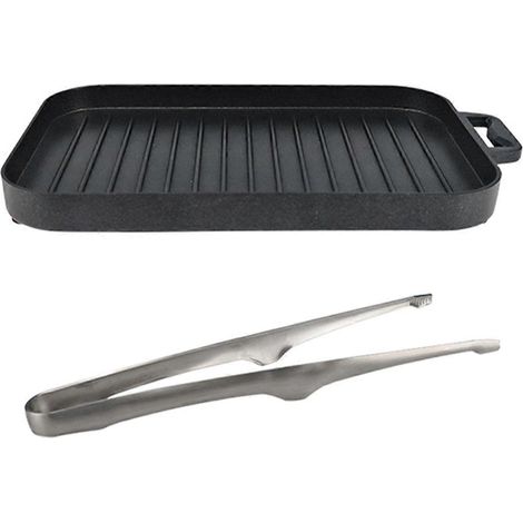 Set aus Mini-Grillpfannen – rechteckige Grillpfanne mit Antihaftbeschichtung wie abgebildet (1/5)