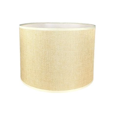 GENERIC-Abat-Jour Cylindrique Tissu En Lin Fait À La Main, Pour Lampe De Table, Suspension, Lampadaire (Beige, Diamètre 33 Cm X Hauteur 23 Cm) (1/2)