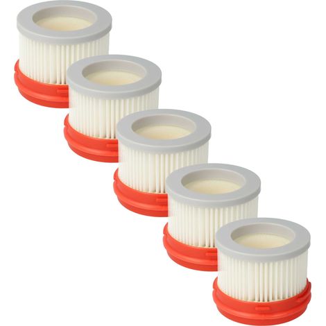 vhbw Set de 5x filtres d'aspirateur compatible avec Dreame V11 SE aspirateur à batterie - Filtre principal avec mousse intérieure