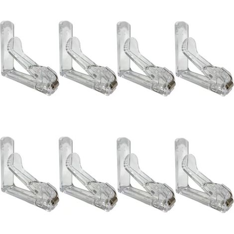 Pince Nappe Lot de 8-Fixe Nappe avec Clip à Ressort-Pince Nappe Exterieur en Plastique avec Attache Durable et Solide- Pince Nappe Transparent