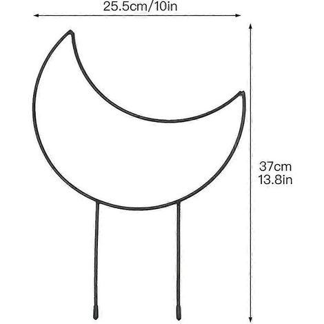 Support pour plantes grimpantes, treillis de jardin, piquet, support à roulettes, support pour plantes grimpantes, piquet et support en forme de lune moulée
