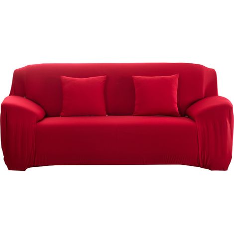 Housse De Canapé - Pour Canapé 4 Places - Élastique Avec Cordons Réglables - En Tissu Polyester - Lavable En Machine - 1 Pièce (1/5)