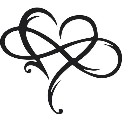 Décoration murale en métal en forme de cœur, symbole d'amour éternel et de l'infini, cadeau idéal pour la maison, un mariage ou la Saint-Valentin (1/3)