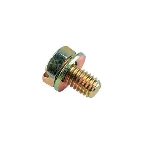 vis tête héxagonal - 6 x 10 mm - avec rondelle (1/2)
