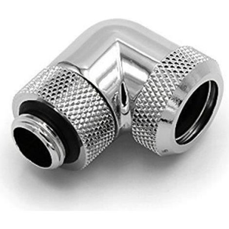 Adaptateur Multi-Link - Barrow - 90 Degrés G1/4 - Argent - 14mm AD Hardtube - Drehbar (1/3)
