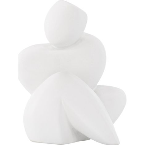 Statuette Sculpture en Céramique "Floda" 14cm Blanc (1/5)